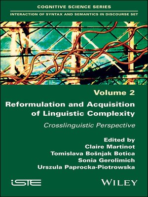 cover image of Reformulation and Acquisition of Linguistic Complexity